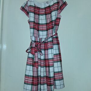 Carter's Red and Green Plaid Dress with Belt
